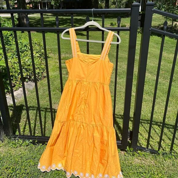 J Crew Embroidered Scallop Tiered Dress - Picture 10 of 12